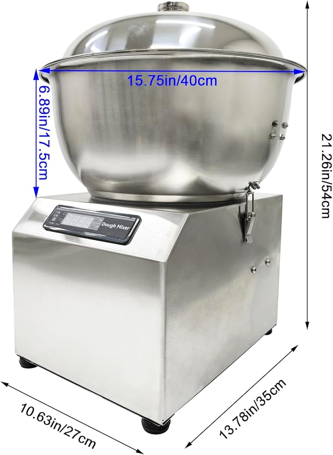 TECHTONGDA Electric Dough Mixer, 8KG Dough Kneading Machine, Detachable Basin Type Stirring Machine, 110V Food Blender Mixer, Forward and Reverse Dual-mode, 30min Timer System