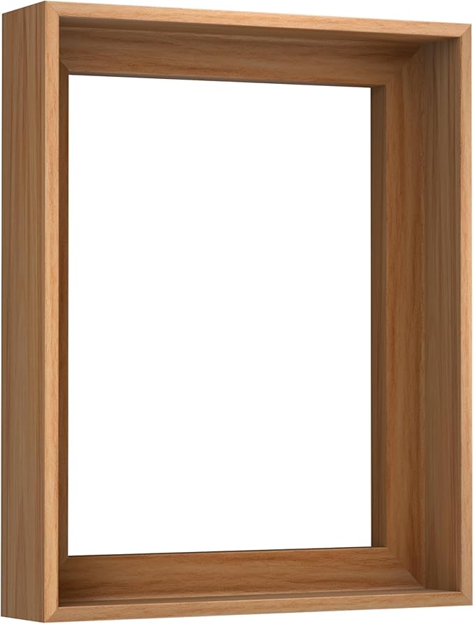 ART Canvas Floater Frame Fits 1”–1.25”Deep Gallery-Wrapped Canvas, Wood-Look Floater Frames for Finished Stretched Canvas Prints, Wall Oil Paintings Artwork for Home Bedroom (Light Oak, 28" x 30")