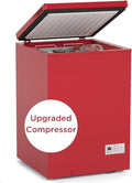 3.5 Cu Ft Chest Freezer - Super-Low Temperature - 2 Removable Baskets - Electronic Control 14℉ to -40℉- Red