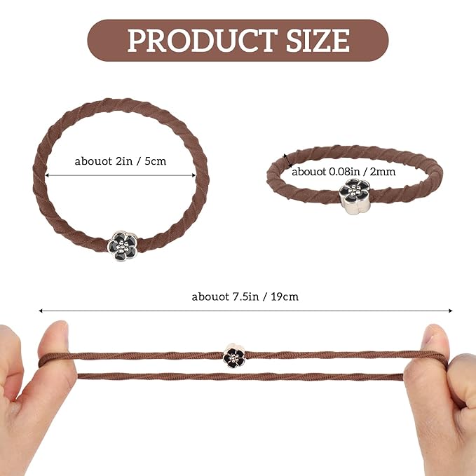 YONOY 25 Pcs Boho Hair Ties for Women, 5 Styles Cute Hair Tie Bracelets for Thin & Thick Hair/Pony Tails, No Damage Elastics