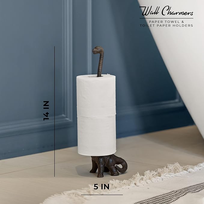 WallCharmers Rustic Paper Towel Holder, Metal Toilet or Kitchen Paper Holder - Image 6