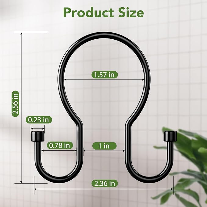 Goowin Shower Curtain Hooks, Simple Shower Curtain Rings, Sturdy Shower Curtain - Image 3