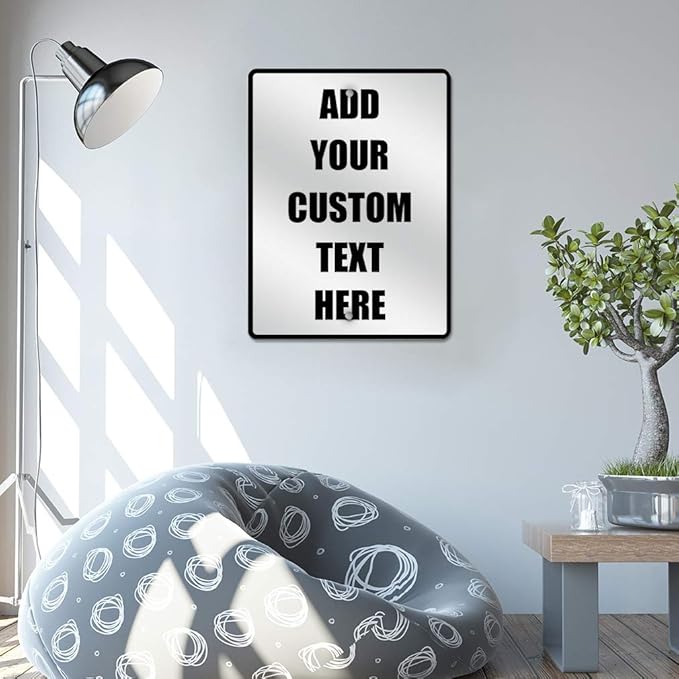 Aluminum Weatherproof Metal Sign Multiple Sizes Custom Personalized Text Here White Black Traffic Regulation Vertical Street 18x24Inches