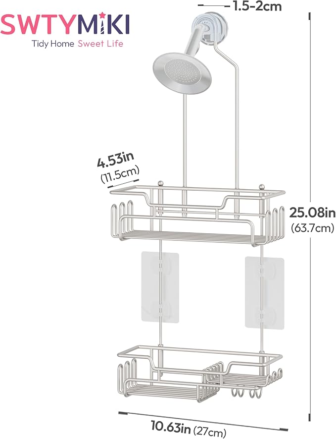 SWTYMIKI Bathroom Shower Caddy Hanging - Image 8