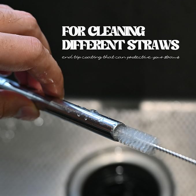 Bottle Brush with Stainless Steel Handle, Straw Cleaner Brushes, Kitchen - Image 6