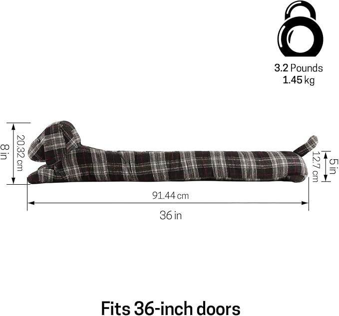 SWISSELITE 36 Inch Under Door Stopper, Decorative Door Noise Blocker | Weighted - Image 2