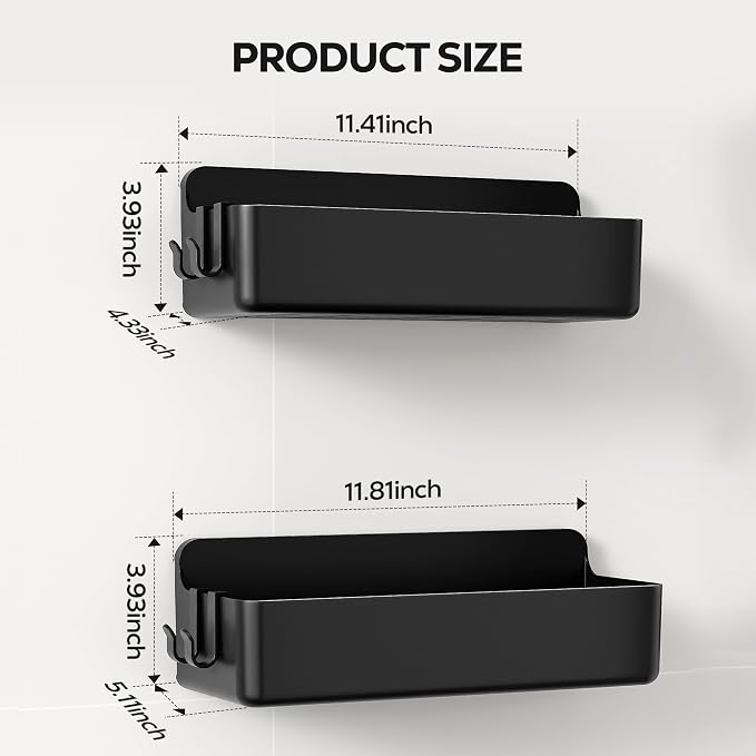 Nieifi Adhesive Shower Shelves, 2 Pieces - Image 2