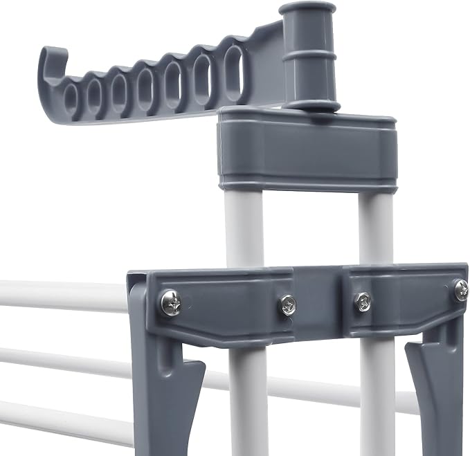 Clothes Drying Rack, 4-Tier Foldable Stainless Steel Drying Rack, Movable - Image 5