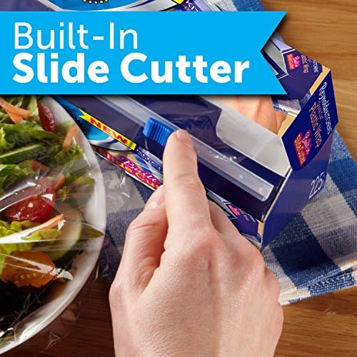 Reynolds Kitchens Clear Plastic Wrap, Built-In Slide Cutter, 225sq ft - Image 2
