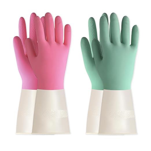 BOOMJOY Latex Cleaning Gloves, Heavy Duty Dishwashing Gloves, Reusable Medium by BOOMJOY