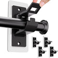4 Pack Adhesive Curtain Rod Holders, No Drill Curtain Rod Brackets | Renter by ANDGOO