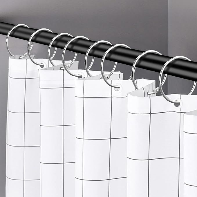 24 Pack Shower Curtain Rings, Rustproof Decorative Shower Curtain Hooks Metal - Image 2