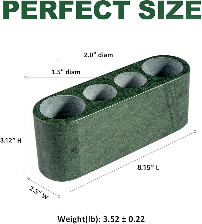 BCS Toothbrush Holder for Bathrooms, 4 Slots Marble Toothbrush and Toothpaste - Image 4