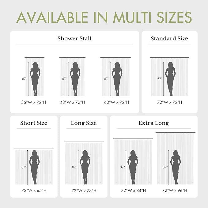 AmazerBath Clear Shower Curtain Liner, 72x78 Long Plastic Shower Curtain Liner - Image 7