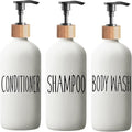 Shampoo and Conditioner Dispenser Set by Aeakey