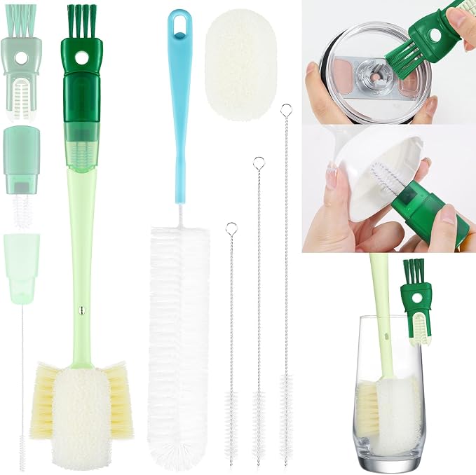 OUTXE 6 Pack Bottle Brush Cleaning Set, 5-in-1 Cup Cleaner Brush | by OUTXE