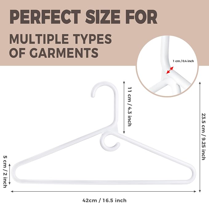 Quality White Plastic Hangers 90 Pack - Image 4