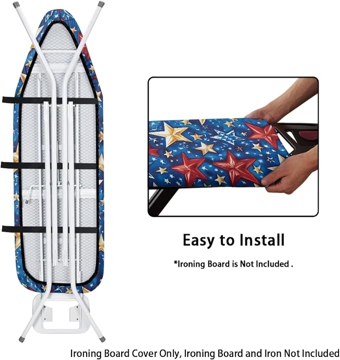 Ironing Board Cover, Colorful Star Print 15x54 Ironing Board Cover, Resist - Image 5