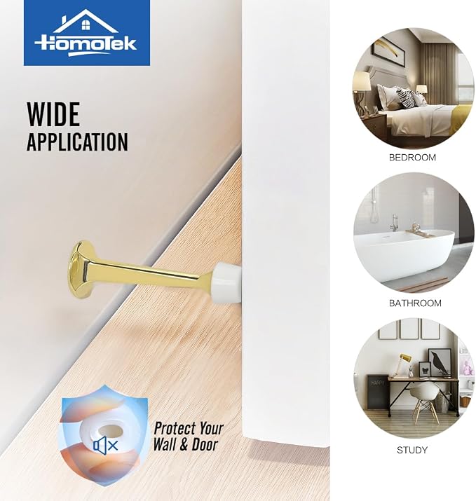 HOMOTEK 3 Pack Heavy Duty Solid Rigid Door Stop - Image 5