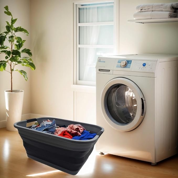 SAMMART 41L Collapsible Plastic Laundry Basket - Image 2