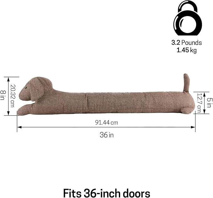 SWISSELITE 36 Inch Under Door Stopper, Decorative Door Noise Blocker, Weighted - Image 2