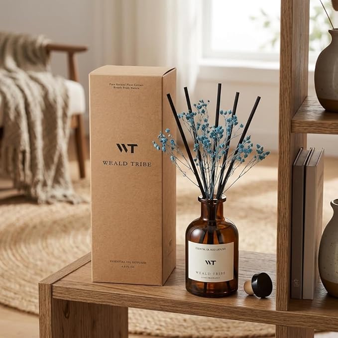 Flower Reed Diffuser Set Cashmere Vanilla Scent - Image 3