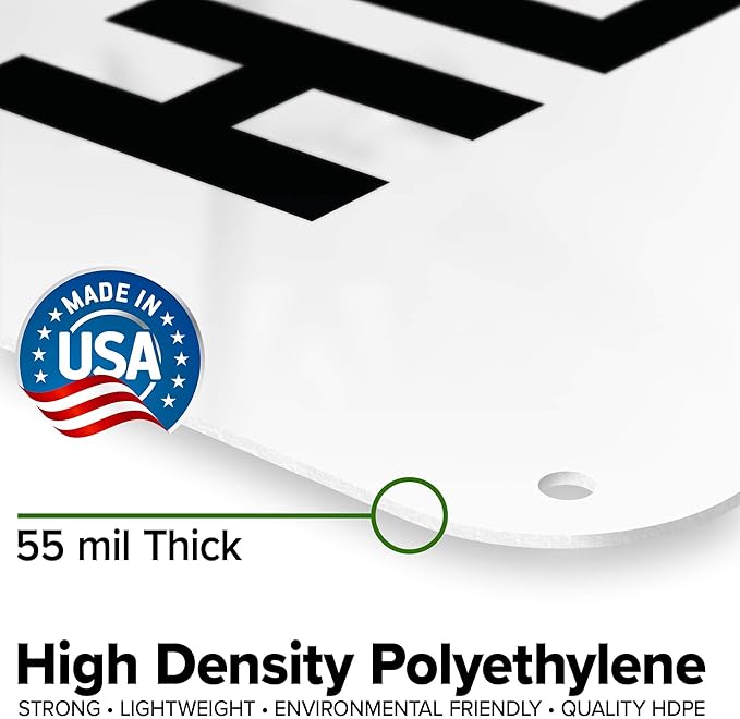 Custom Think Sign, OSHA Sign, 18x24 Inches, 55 mil thick HDPE (high density polyethylene), Made in USA by My Sign Center