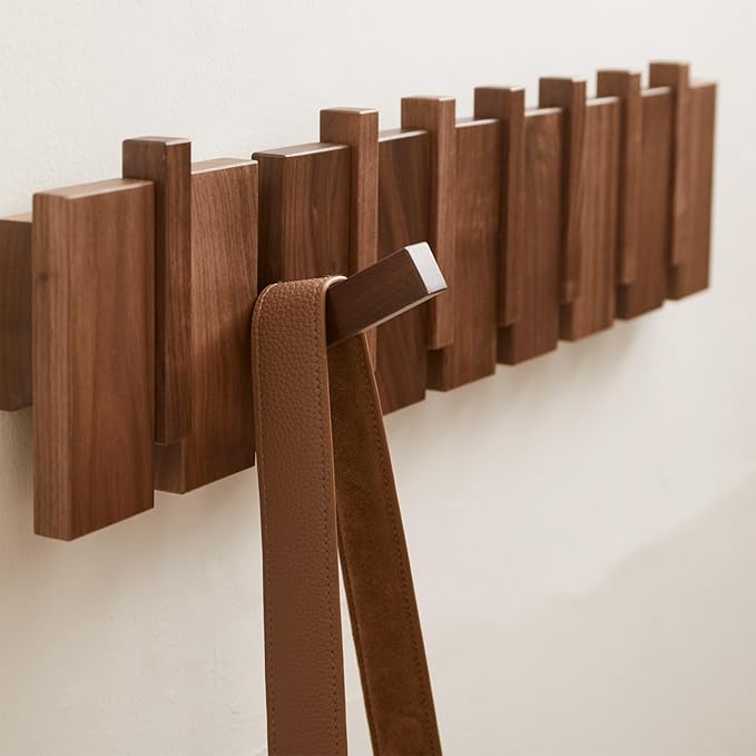 Wood Coat Rack Wall Mount, Coat Hooks Hanger Wall Mounted, Heavy Duty Wall Coat - Image 3