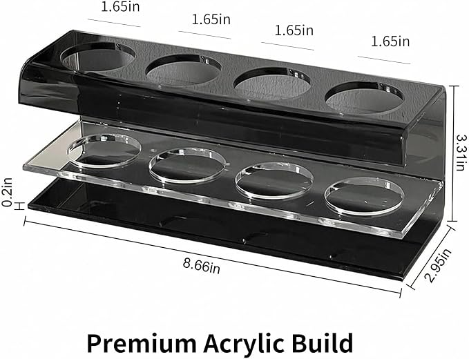 Black 4 Slots Acrylic Electric Toothbrush Holders - Image 3