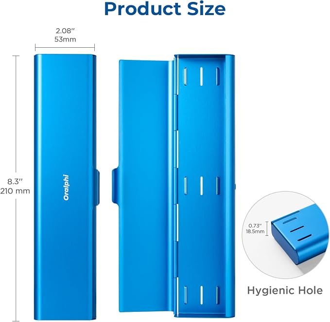 Wider Aluminum Toothbrush Travel Case, Portable Travel Toothbrush Holder - Image 5