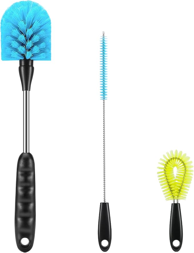12.2 inch Bottle Brush Set of Three，Washable Coffee Cups, Water Bottles by Unknown