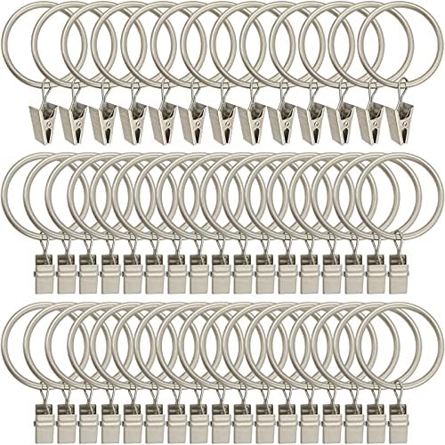 LLPJS 60 Pack Metal Curtain Rings by LLPJSCurtainRingsClipHooks
