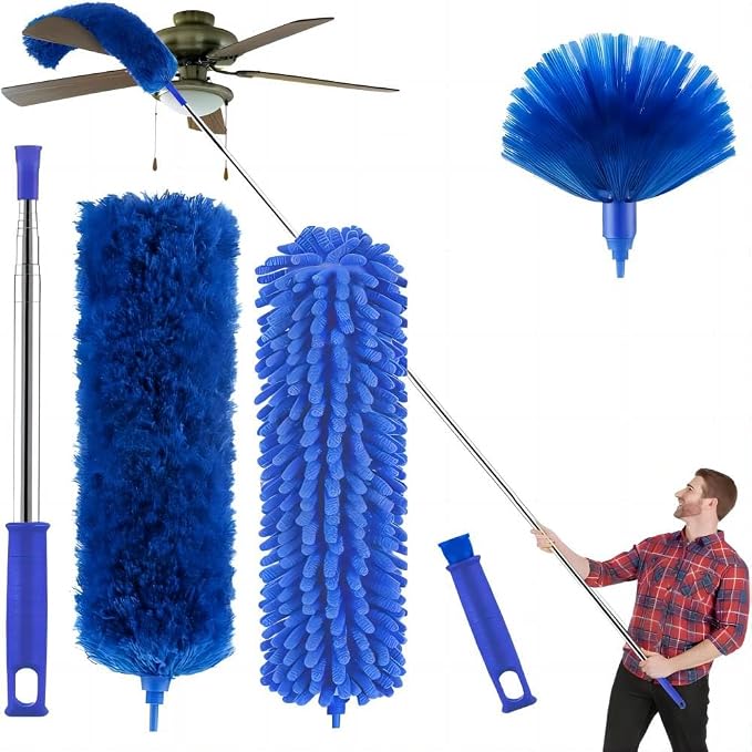 Buysenton Cobweb Duster with Extension Pole, Washable Cleaning Duster Kit with by Buysenton