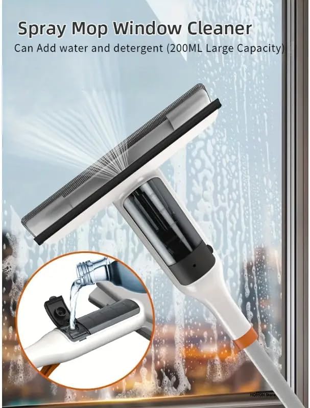 3-in-1 Glass Cleaning Kit: Durable Metal Pole, Silicone Scraper, high-Pressure - Image 3