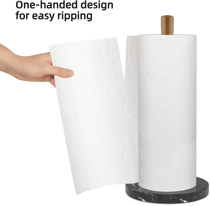 Buruis Acacia Wood Paper Towel Holder - Image 3