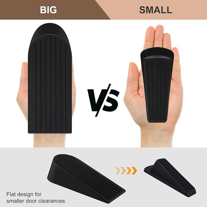 JZWBLILY Big Door Stoppers for Bottom of Door on Floor, Premium Big Rubber Door - Image 3