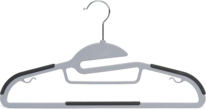 Amazon Basics Space Saving Non-Slip Rubber Coated Plastic Hangers - Image 2