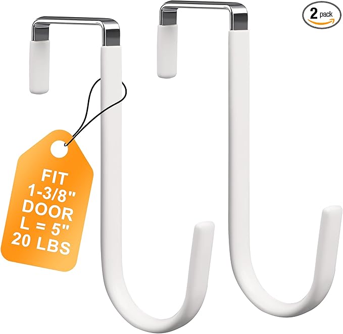 Over The Door Hooks 2 Pack – Heavy Duty Door Hanger Hooks by TONOS