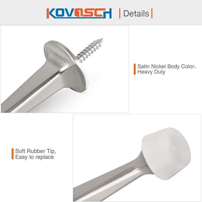 6 Pack Solid Rigid Door Stops - Image 4