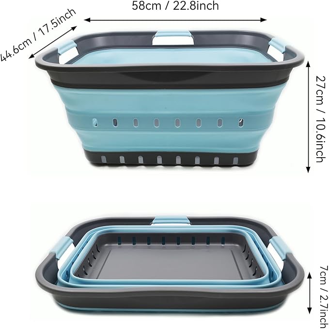 SAMMART 42L Collapsible Plastic Laundry Basket - Image 3