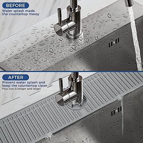 XXL Silicone Faucet Handle Drip Catcher Tray Mat, Large Silicone Faucet Mat - Image 4