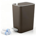 Small Bathroom Trash Can with Lid, 2.1 Gallon Slim Step Trash Can, Narrow by rejomiik
