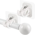 Self Adhesive No Drill Adjustable Curtain Rod Holder Hooks Brackets | Nail Free by Codoule