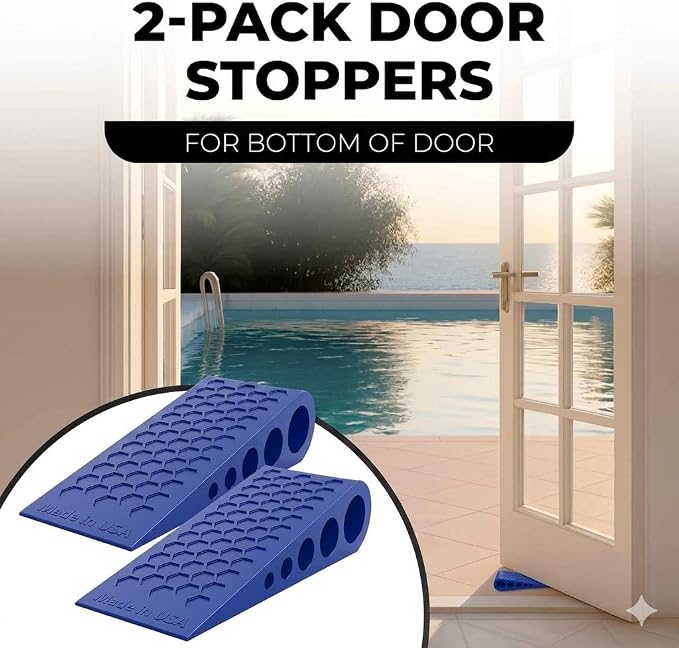 Door Stoppers for Bottom of Door Premium Floor Rubber Door Stop Wedge Made in - Image 2