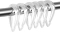 Top-spring Clear Shower Curtain Hooks 12Pcs Drop Shaped Hooks by Top-spring
