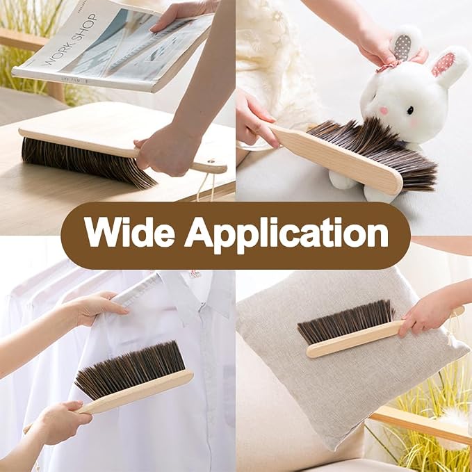 2 Pieces Wooden Dust Brush Hand Broom, Bench Brushes - Image 7