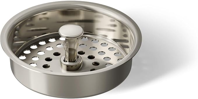 Kohler K-8803-SN 3-1/2"-4" Sink Strainler Basket Less Drain Nickel by Unknown