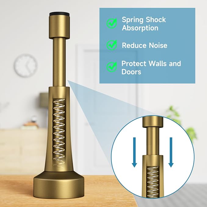 Spring Door Stoppers for Wall - Image 2