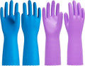 PACIFIC PPE 2 Pairs Cleaning Gloves, Cotton Liner, Medium | Waterproof by PACIFICPPE