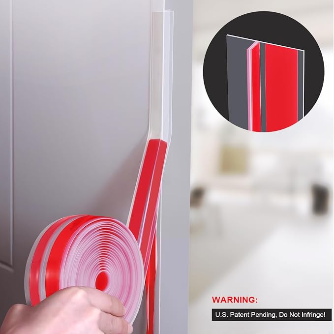 Benory T-Shaped Silicone Door Weather Stripping, 1.38" W x 20 ft | T-shaped - Image 2